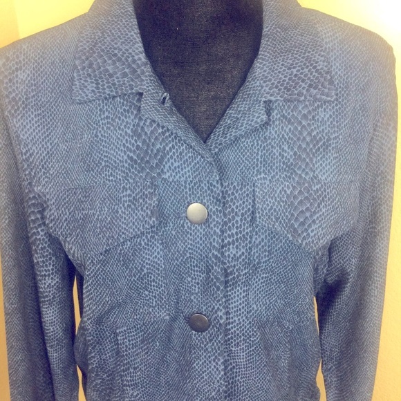 Jacket Blue Snakeskin by David Paul - Picture 3 of 5